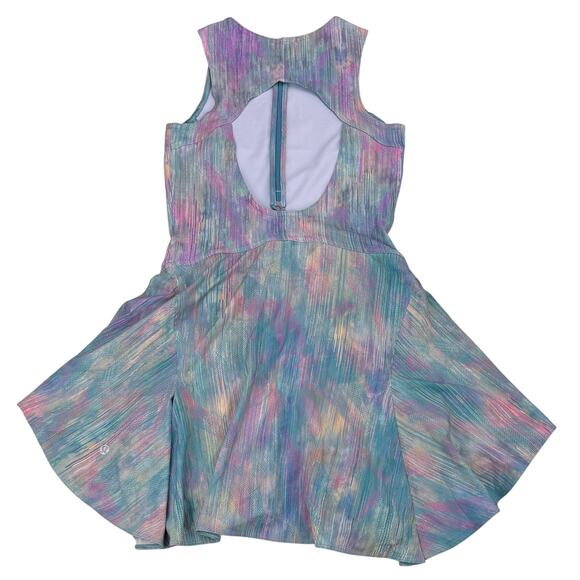 LULULEMON Everlux Short-Lined Tennis Tank Dress 6" Size 4 Pixel Diffuse Multi - Picture 8 of 11